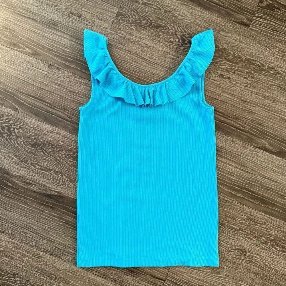 J. Crew Women's Ruffle Ribbed Knit Tank - Picture 4 of 4